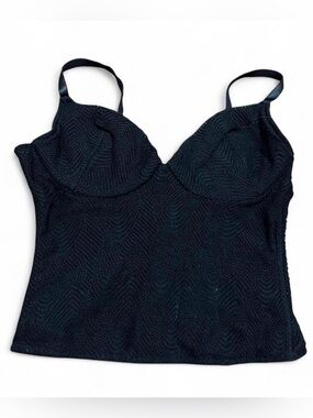Black Wool Vintage Bustier Cami Top